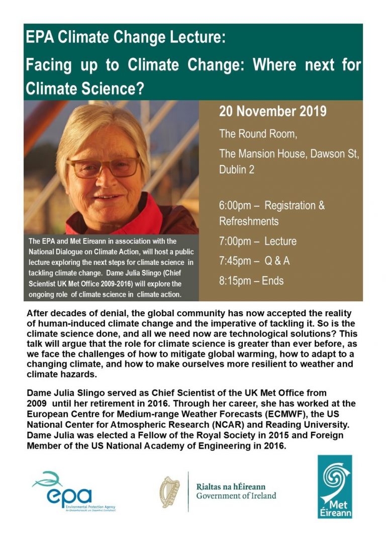 Lecture: Facing up to Climate Change: Where next for Climate Science ...