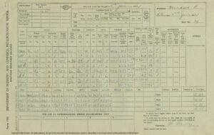 An observation sheet completed by Maureen on 3rd June 1944