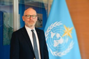Met Éireann Director and 2nd Vice-President of WMO Eoin Moran at WMO Headquarters in Geneva 