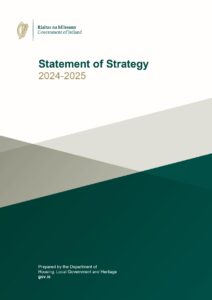 Image is front cover of DHLGH Statement of Strategy 2025 - 2025. Image links to strategy PDF on DHLGH website