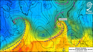 Airmass Analysis chart 00 UTC 07 December 2024: Storm Darragh brought the strongest winds of 2024.