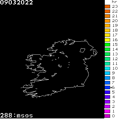 Lightning Report for Ireland on Wednesday 09 March 2022