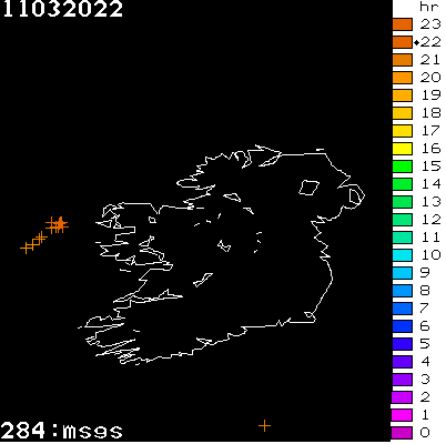 Lightning Report for Ireland on Friday 11 March 2022