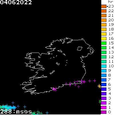 Lightning Report for Ireland on Saturday 04 June 2022