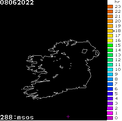 Lightning Report for Ireland on Wednesday 08 June 2022