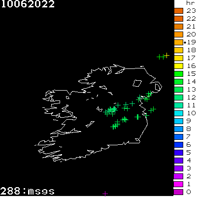 Lightning Report for Ireland on Friday 10 June 2022