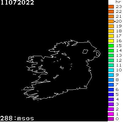 Lightning Report for Ireland on Monday 11 July 2022