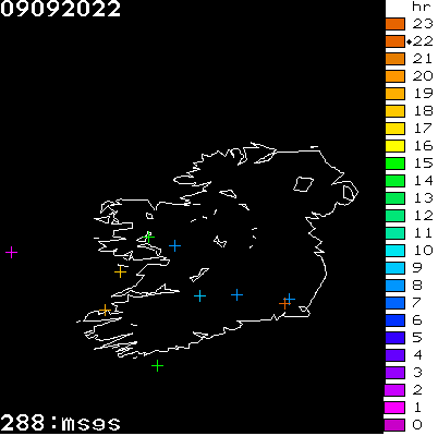 Lightning Report for Ireland on Friday 09 September 2022