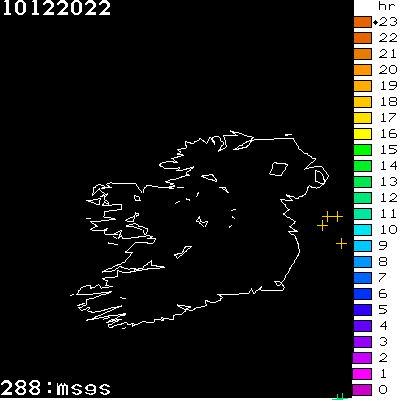 Lightning Report for Ireland on Saturday 10 December 2022