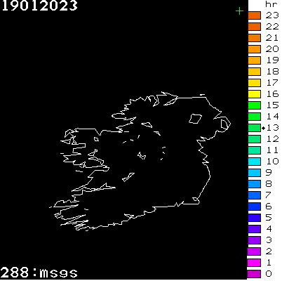 Lightning Report for Ireland on Thursday 19 January 2023