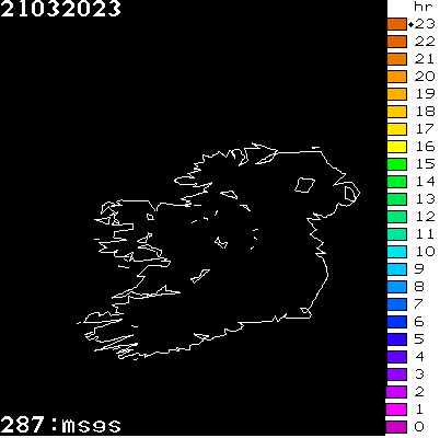 Lightning Report for Ireland on Tuesday 21 March 2023