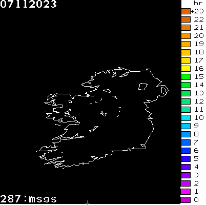 Lightning Report for Ireland on Tuesday 07 November 2023