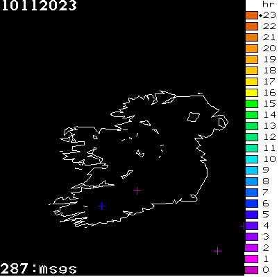 Lightning Report for Ireland on Friday 10 November 2023