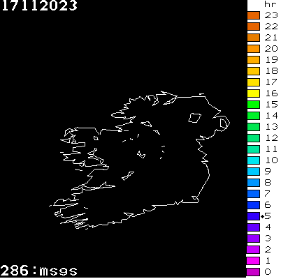 Lightning Report for Ireland on Friday 17 November 2023