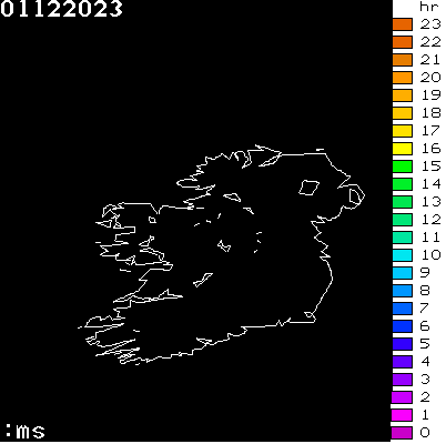 Lightning Report for Ireland on Friday 01 December 2023