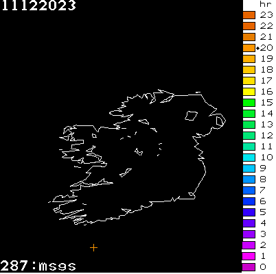 Lightning Report for Ireland on Monday 11 December 2023